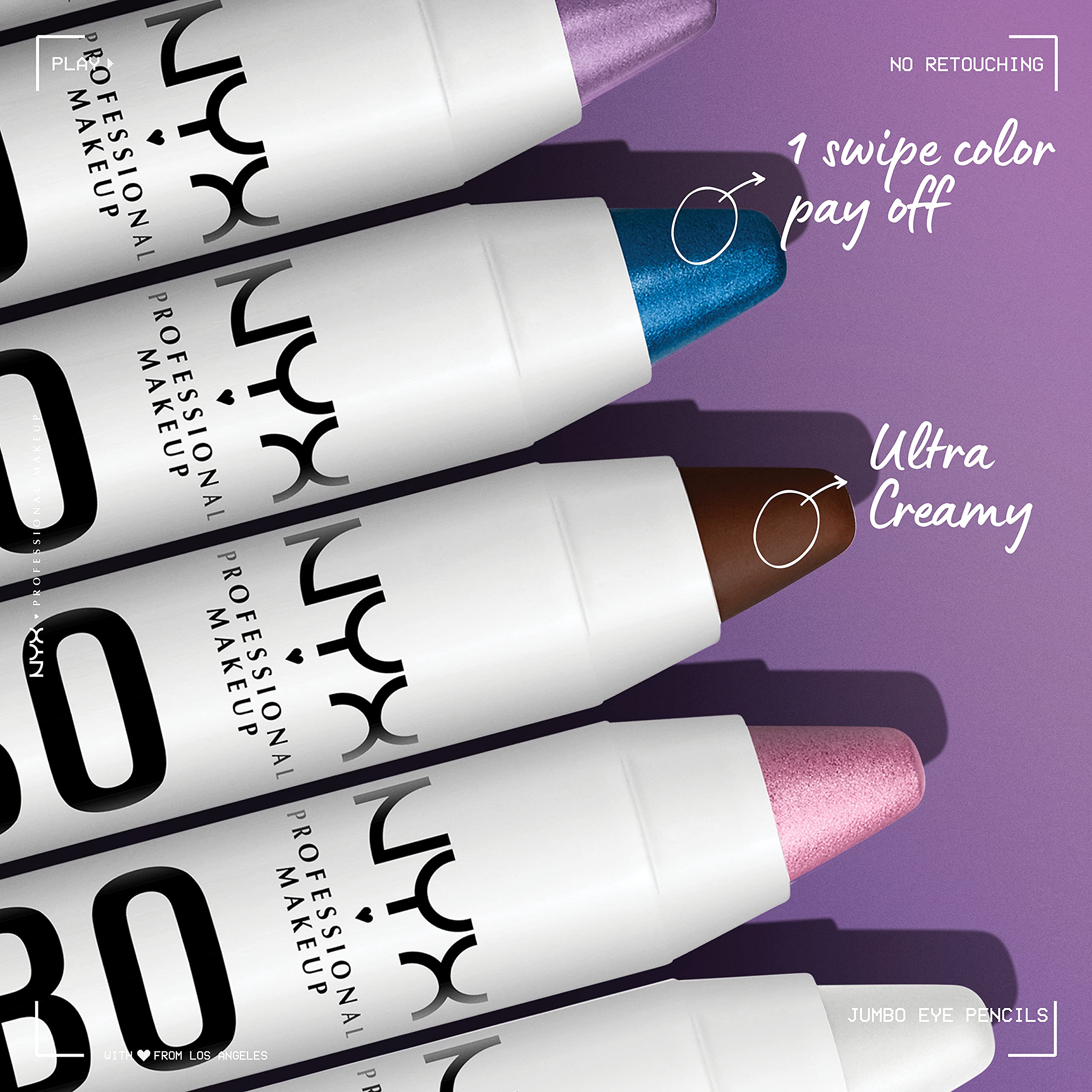 NYX PROFESSIONAL MAKEUP Jumbo Eye Pencil, Blendable Eyeshadow Stick & Eyeliner Pencil - Iced Mocha